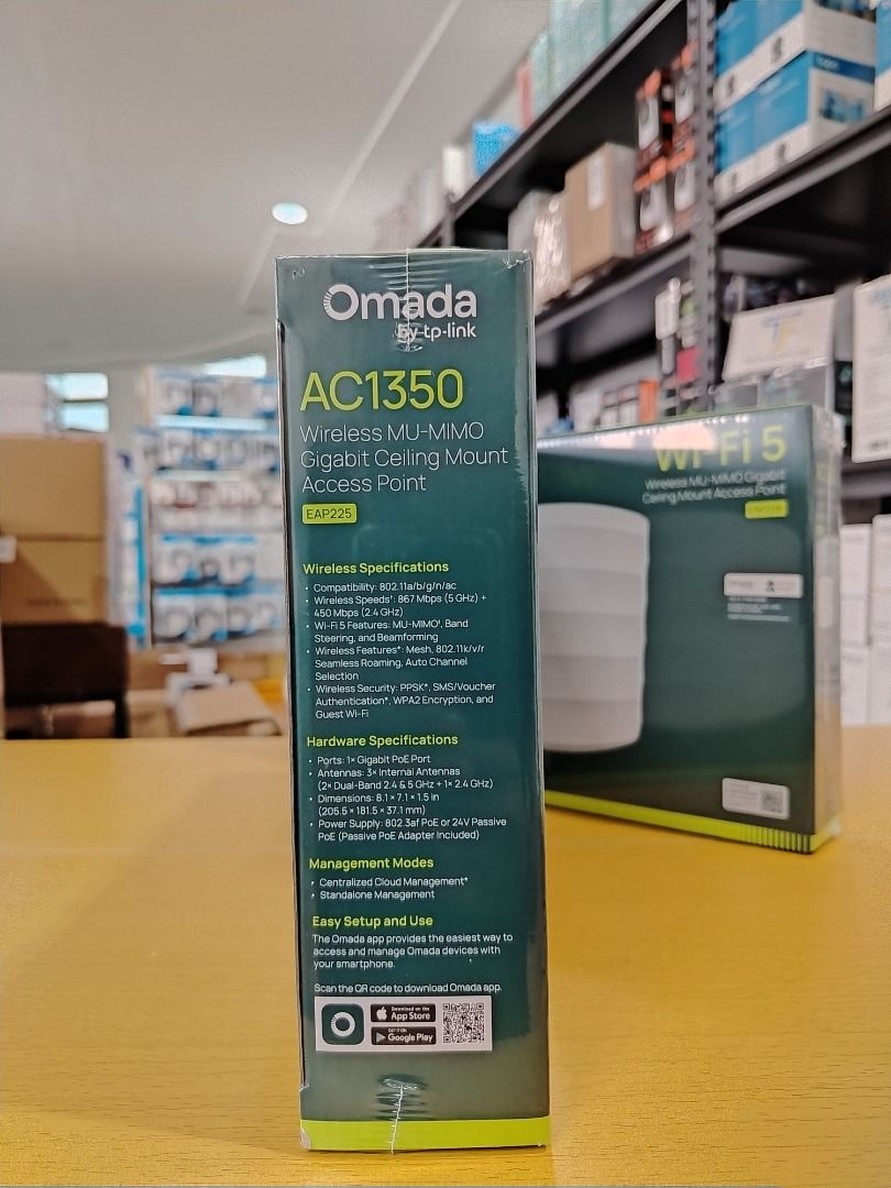 TP-Link Omada EAP225 -Ceiling AC1350 Wireless MU-MIMO Gigabit Ceiling Mount Access Poin (Category: Office & Business Technology) located in Pasig City. Submitted by technofuseofficial (Listing ID 1465450055, Image 3). Description: TP-Link Omada EAP225 -Ceiling AC1350 Wireless MU-MIMO Gigabit Ceiling Mount Access Point Brand New and Original Items Store Location: 3Rd Floor Unit 303, 604 Shaw Boulevard, Barangay Kapitolyo, Pasig City Same Day Deliv