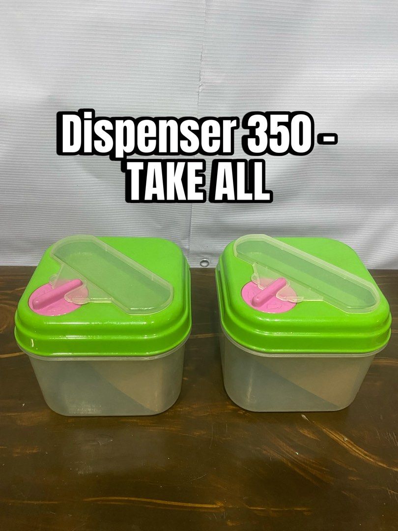Tupperware Dispenser TAKE ALL (Category: Other Kitchenware & Tableware) located in Manila. Submitted by dealrack (Listing ID 1465383246, Image 1). Description: .