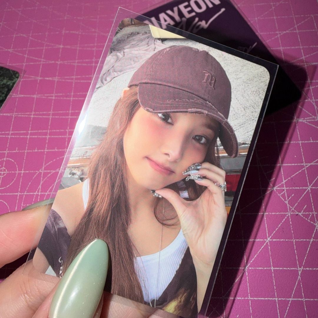 twice nayeon photocard set (can tingi) (Category: K-Wave Merchandise) located in Paranaque City. Submitted by mezzoblue (Listing ID 1465433010, Image 3). Description: 150 ea if sold separately ! nayeon bear - sold save php20 if getting set :) rfs: decluttering/downsizing collection.