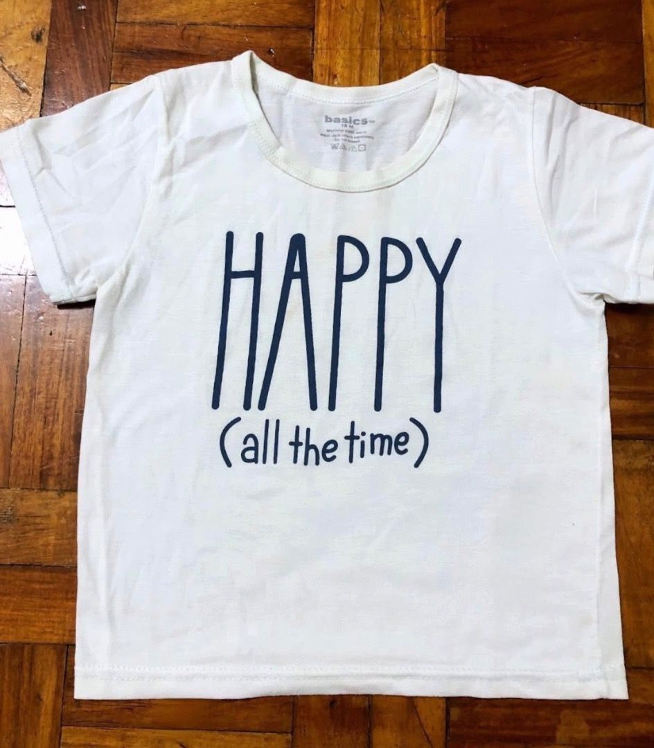 [U] Basics - Pajama set “HAPPY ALL THE TIME” (Category: Babies & Kids Fashion) located in San Juan City. Submitted by ttanmien (Listing ID 1465548545, Image 2). Description: Tag size: 18months (May fit kids from 1years old to 4 years old depending on the child built) ⚠️Please do measure ur child if u r not sure about their true size ⚠️Please do check the size for perfect fitting I don’t do refunds once sold 💁🏻‍♀️Other details: •Color White •Fir