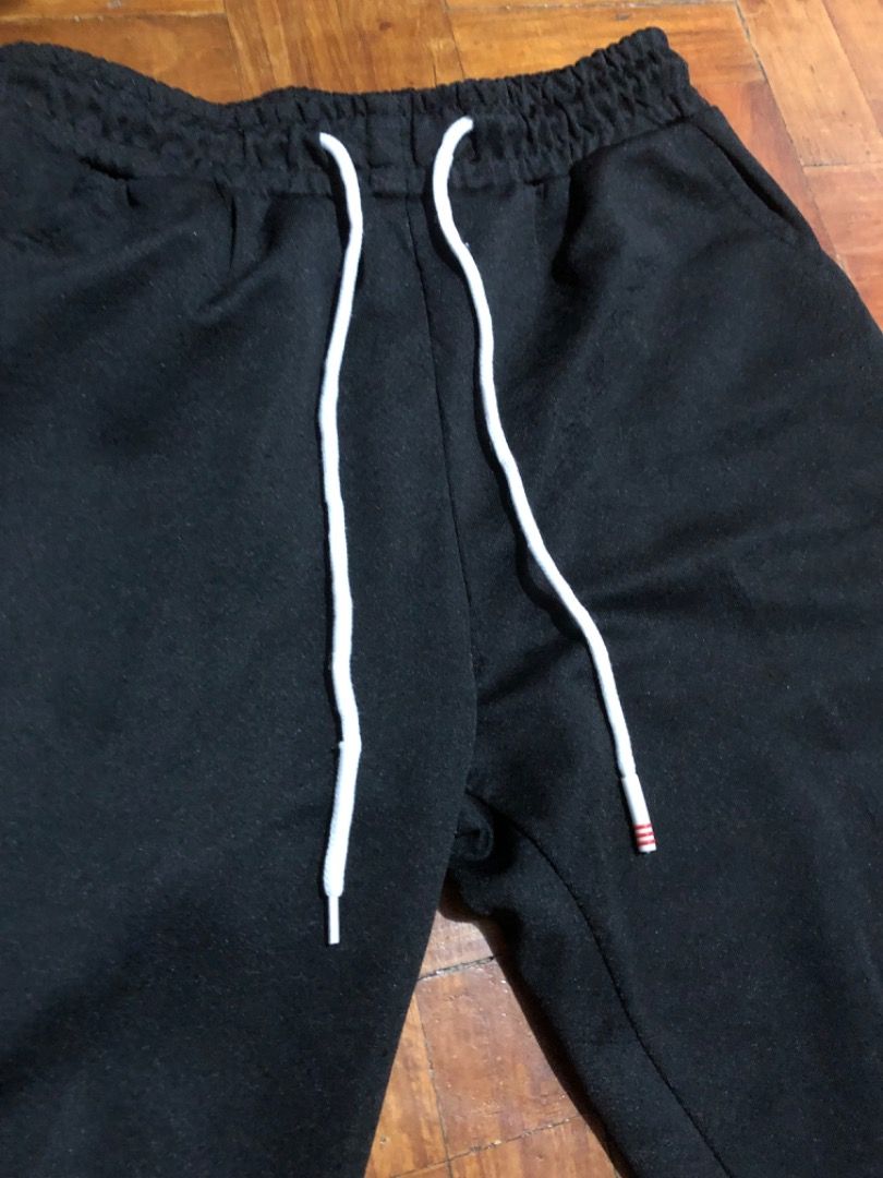 [U] Kids black track pants (Category: Babies & Kids Fashion) located in San Juan City. Submitted by ttanmien (Listing ID 1465543845, Image 2). Description: ⚜️✨⚜️✨⚜️✨⚜️✨⚜️✨⚜️ 💁🏻‍♀️SELLING PRICE: ₱100 Original Price: Around ₱200 💁🏻‍♀️Size: Width x Length = 24 inch x 29 inch Waist(width measurement) Garterized stretchable size waist Waist to bottom (length measurement) (May fit kids from 6 year old to 10 years old and above depending on the chil
