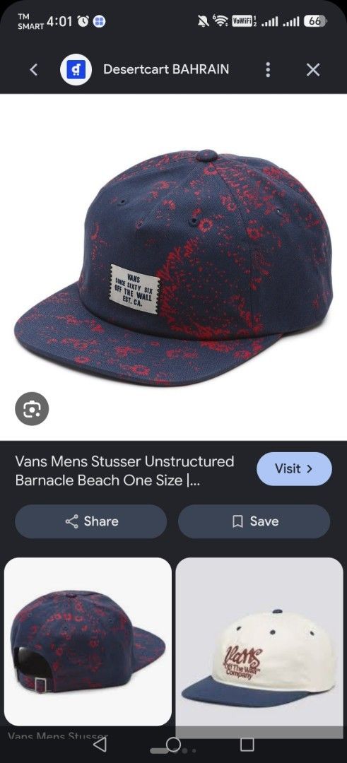 Vans Unstructured Barnacle Beach Cap (Category: Caps & Hats) located in General Santos City (Dadiangas). Submitted by rafaelmir09800 (Listing ID 1465447055, Image 2). Description: WTS🥷 - Vans Unstructured Barnacle Beach Cap💎 - With mesh support front dome - OSFA - One Size Fits All - Color Rate 9.9 - Excellent Condition - No Issue -🏷️850+sf Location: General Santos City, 9500..