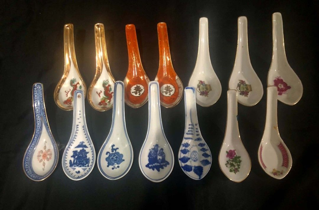 Vintage Ceramic Asian Soup Spoons Assorted Designs (Category: Dinnerware & Cutlery) located in Quezon City. Submitted by zoey_vintage_shop (Listing ID 1465514561, Image 1). Description: Vintage Collection of Chinese Ceramic Porcelain Spoon P980 Consist of 14pcs of vintage collection of Chinese spoons. Personal Collection Please check all provided pics to appreciate the items. Message me if you are interested. Thanks.🙏.