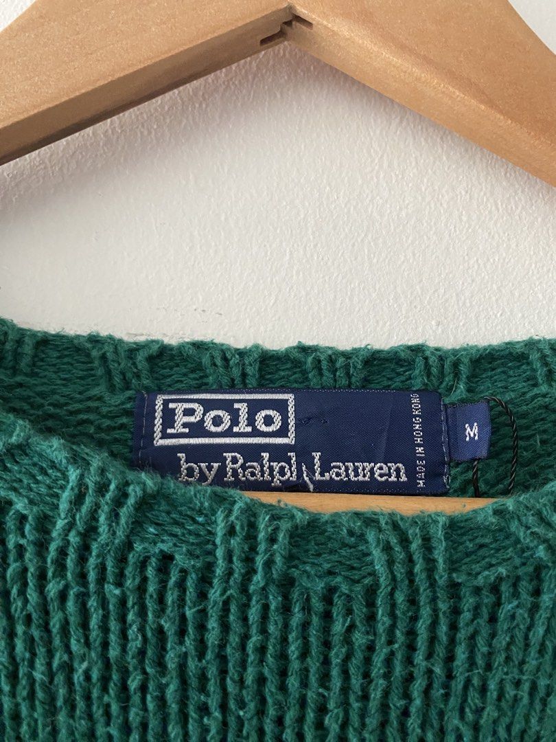 Vintage RL Green Basic Logo Knitted Sweater (Category: Coats, Jackets and Outerwear) located in Quezon City. Submitted by rlphvncntbs (Listing ID 1465467913, Image 3). Description: Vintage RL Green Basic Logo Knitted Sweater Size: Medium on Tag, Fits Boxy Large Measurements: 23" x 27.5" Excellent Condition ₱3,000 + SF (Negotiable).