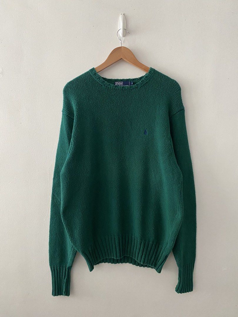 Vintage RL Green Basic Logo Knitted Sweater (Category: Coats, Jackets and Outerwear) located in Quezon City. Submitted by rlphvncntbs (Listing ID 1465467913, Image 1). Description: Vintage RL Green Basic Logo Knitted Sweater Size: Medium on Tag, Fits Boxy Large Measurements: 23" x 27.5" Excellent Condition ₱3,000 + SF (Negotiable).