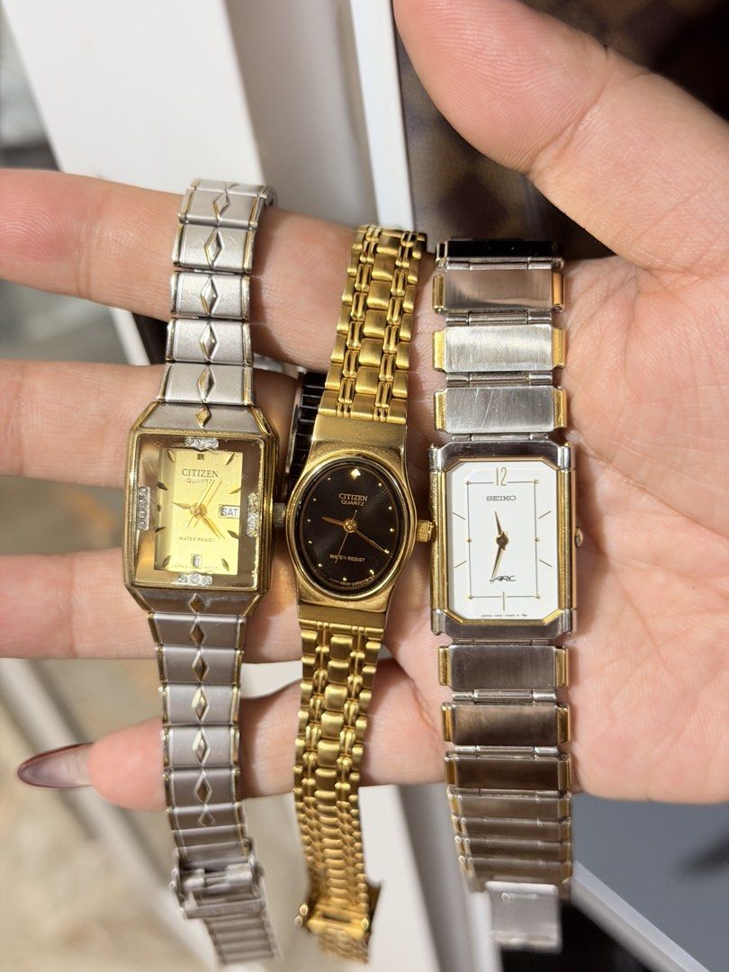 Vintage watch (Category: Women's Watches) located in San Juan City. Submitted by camyoo (Listing ID 1465501265, Image 1). Description: 1500 each Bawal sa maselan Personal use (not a seller).