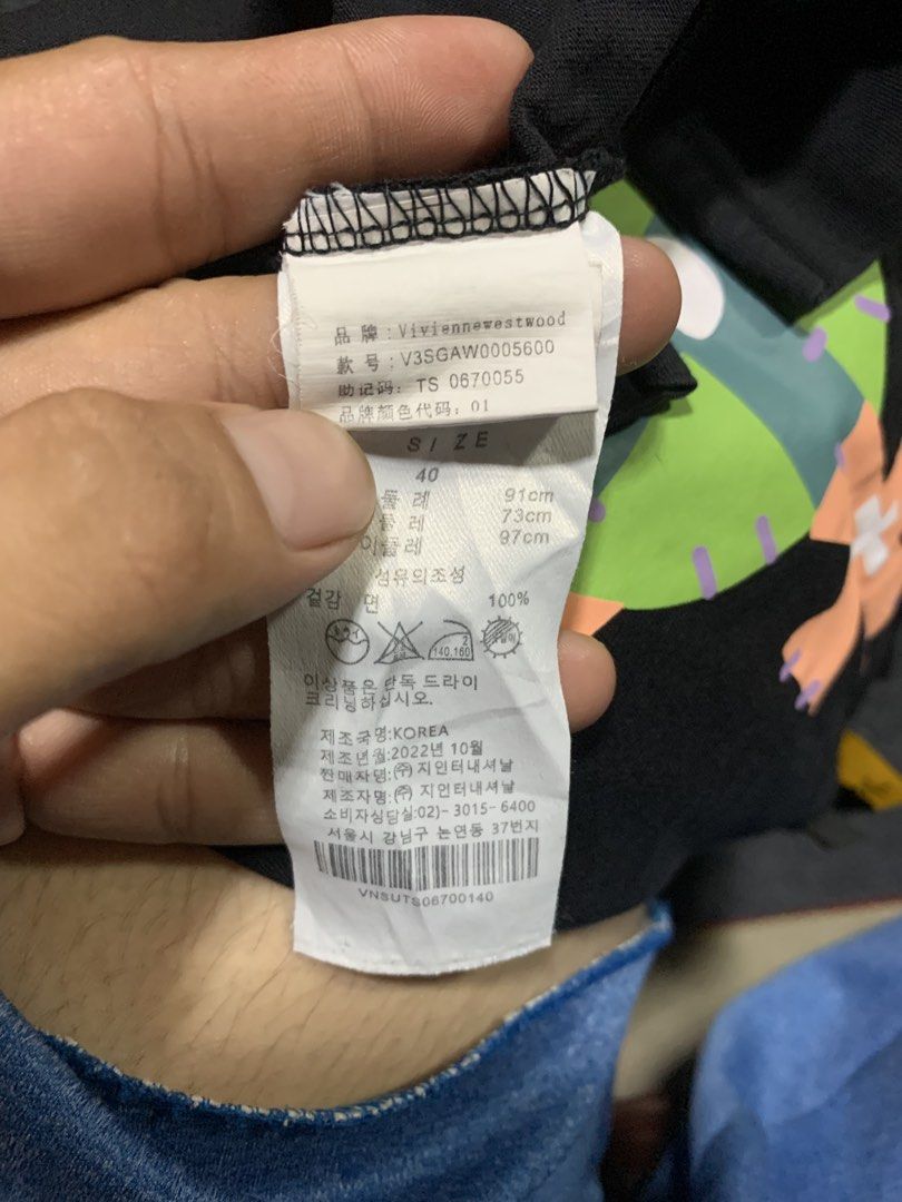 Vivienne Westwood tee (Category: Luxury Apparel) located in Manila. Submitted by _thrift.clothes._ (Listing ID 1465479320, Image 3). Description: Size:40 W:20 L:25 No issue.