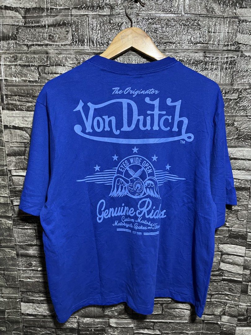 Von Dutch Royal Blue Shirt (Category: Tshirts & Polo Shirts ) located in Manila. Submitted by flex_curation (Listing ID 1465404616, Image 3). Description: 23x25.5 IN VERY GOOD CONDITION BACOOR CAVITE LOC.