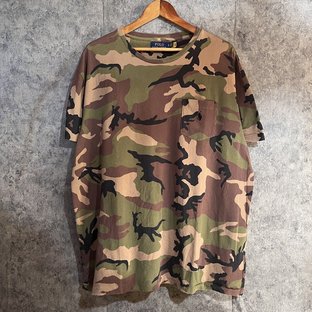 WANT TO SELL!🚨 (Category: Tshirts & Polo Shirts ) located in Lucena. Submitted by paulsarroza (Listing ID 1465489524, Image 2). Description: WANT TO SELL!🚨 RALPH LAUREN CAMO POCKET TEE GOOD CONDITION LENGTH 30 WIDTH 25 MINE: ₱1350.