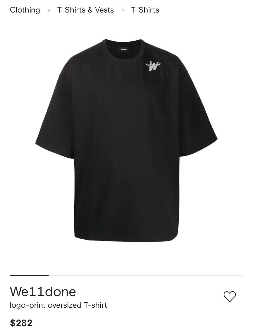 We11done Logo-Print Oversized T-shirt (Category: Tshirts & Polo Shirts ) located in Kalibo. Submitted by bryaninosa20819 (Listing ID 1465456234, Image 2). Description: We11done Logo-Print Oversized T-shirt Dimes : 23x28.5 Excellent Condition Color Rate 9.5/10 Need Wash Location : Kalibo, Aklan 📩📩📩📩.