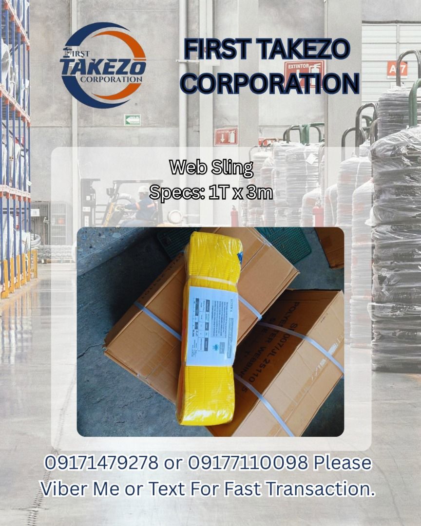 Web Sling Specs. 1T x 3m (Category: Everything Else Others) located in Manila. Submitted by joeyroque09 (Listing ID 1465432314, Image 1). Description: Web Sling Specs. 1T x 3m.
