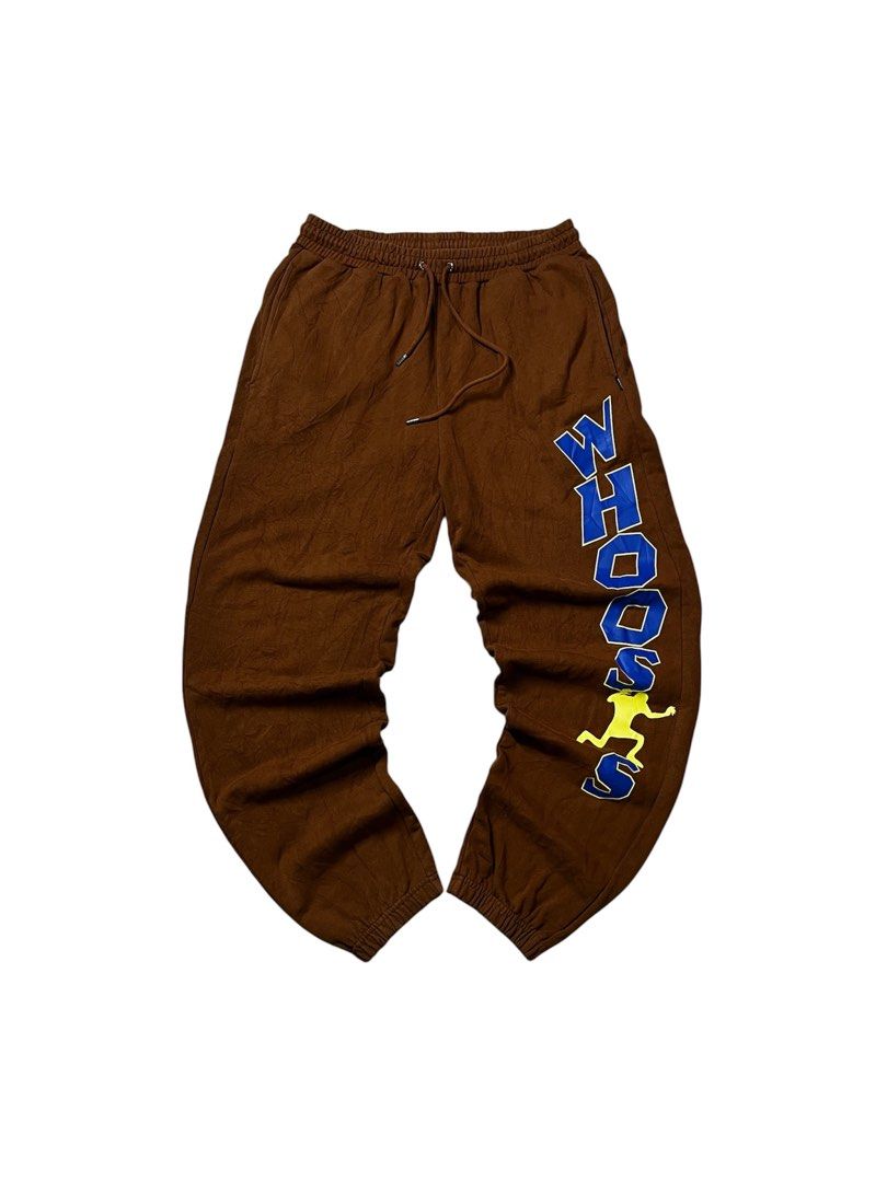 Whoosis Sweatpants (Category: Joggers) located in Leon. Submitted by fluffythriftshop (Listing ID 1465493609, Image 1). Description: Whoosis Sweatpants Size : XL No issue Color Rate : 9.7 out of 10 Excellent Condition Negotiable .