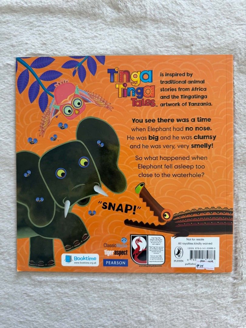 Why Elephant Has A Trunk - tinga tinga Tales (Category: Children's Books) located in Santiago. Submitted by bookworm_club (Listing ID 1465434154, Image 2). Description: 📚no cancellation, return or exchange. 📚secondhand books. some books are in good condition while some has minimal flaws (foxing, creases, dog-eared pages, etc.) 📚reasonable haggling is allowed. 💰MOP: For same day pickup - CASH & BANK TRANSFER For shipping or scheduled pickup - 