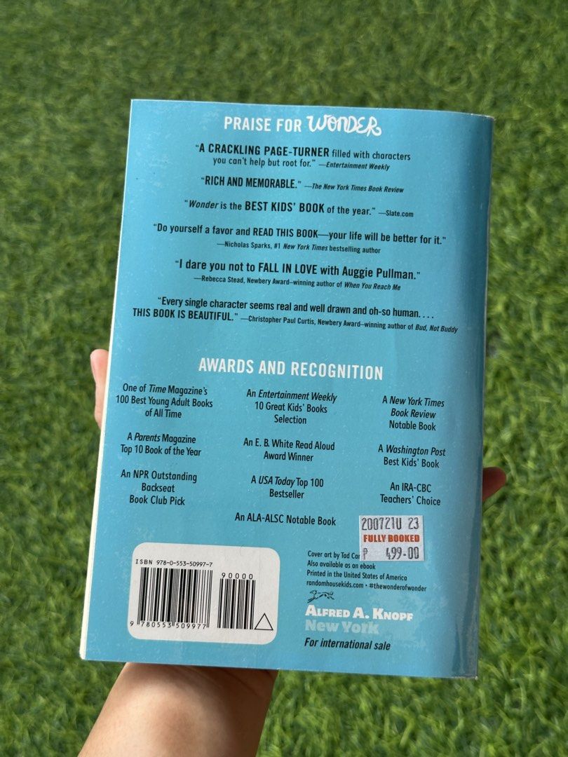 Wonder - RJ Palacio (Category: Textbooks) located in Meycauayan. Submitted by stld027 (Listing ID 1465448535, Image 2). Description: RFS: Switched to Kindle 📍 General Trias, Cavite 💵 Payment: GCash, BPI 🚚 Delivery: Lalamove/Grab Shipping fee shouldered by the buyer .