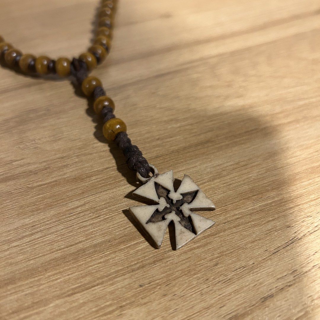 Wooden cross beaded necklace (Category: Jewelry) located in Manila. Submitted by sophialeigh (Listing ID 1465521039, Image 2). Description: handmade jewelry - adjustable 🏷️ alt y2k beads chainmail accessories gothic .