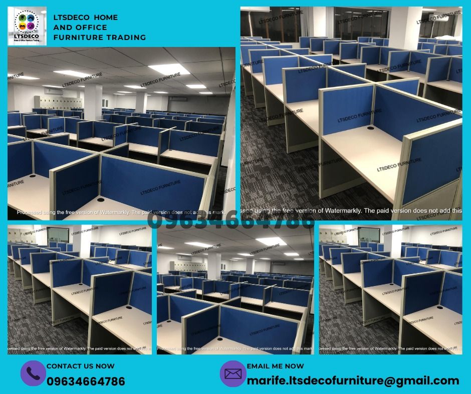 workstation tables modular office partitions (Category: Office Furniture & Fixtures) located in Caloocan City. Submitted by lara.ltsdeco (Listing ID 1465419621, Image 3). Description: 👉Are you looking for WORKSTATION, MODULAR CUBICLES OFFICE PARTITION, and OFFICE FURNITURE SUPPLIER? LTSDECO Furniture, is direct supplier, manufacturer, and trusted provider of high quality, affordable and durable modular office divider partition, home and office f