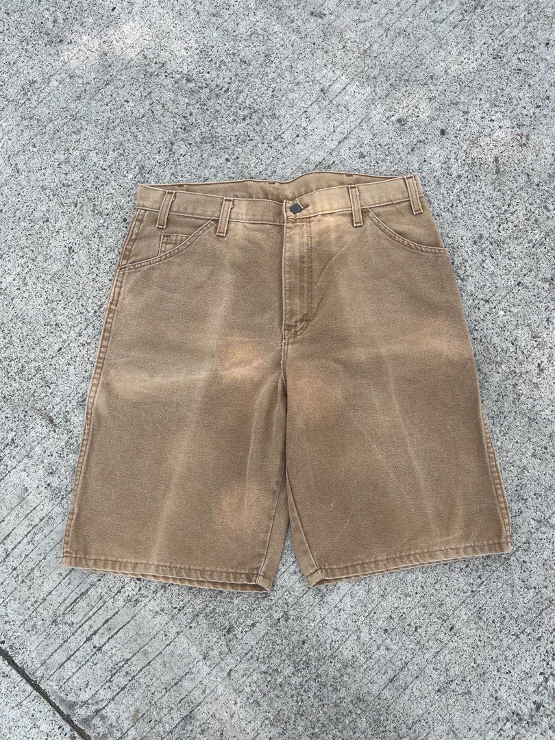 Wrangler Canvas Work Pants Size W34 W22 LO11 (Category: Jeans) located in Cebu City. Submitted by guttathreads (Listing ID 1465458548, Image 2). Description: - Brand: Wrangler - Style: Canvas work pants / Rugged workwear - Color: Brown with contrast white stitching - Size: 34 - Material: 100% cotton (sturdy duck canvas) - Origin: Made in Mexico - Care: Machine washable.