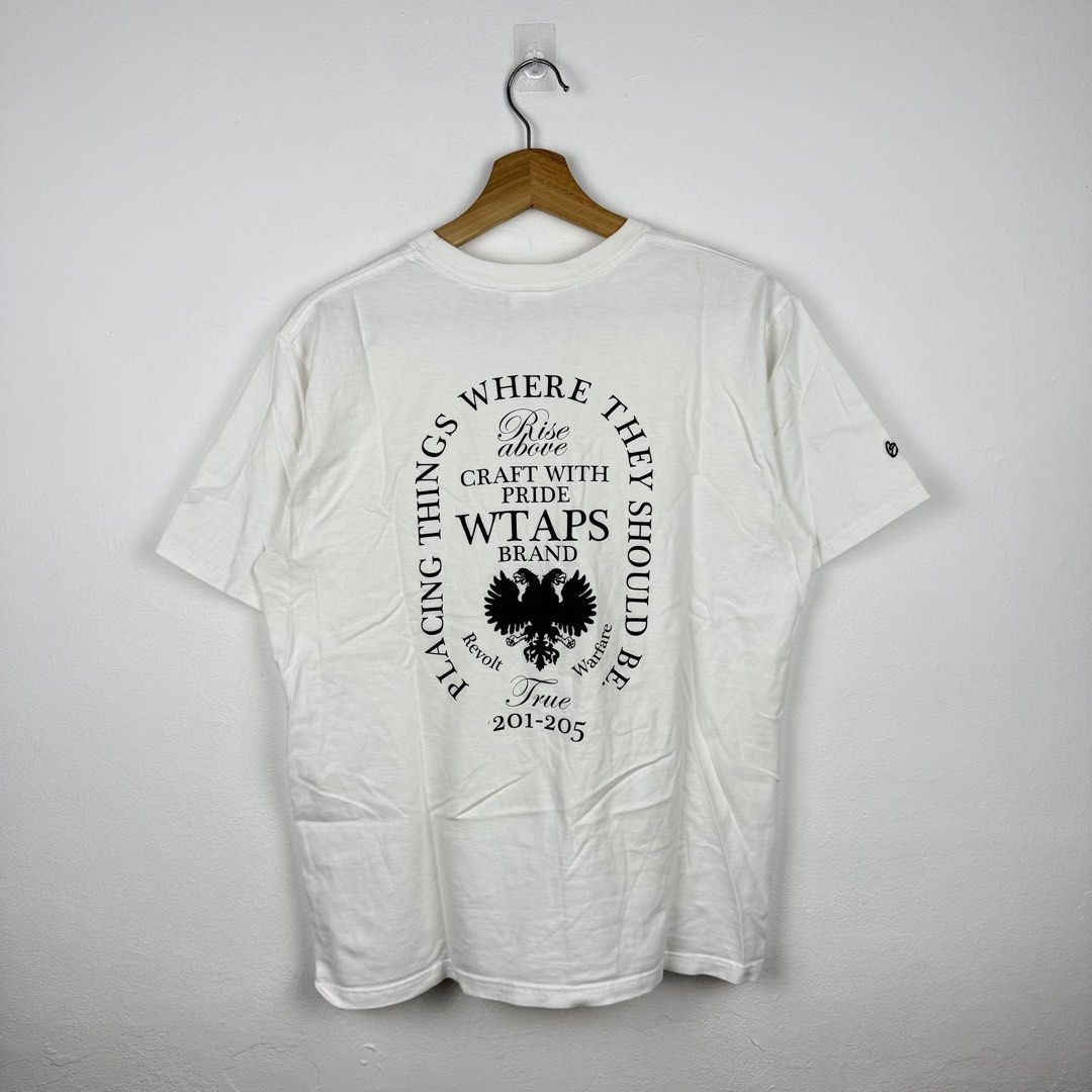 Wtaps Tee (Category: Tshirts & Polo Shirts) located in Taiping. Submitted by pipers.my (Listing ID 1465517170, Image 2). Description: Size L (pit 21 length 25.8) Condition as shown Not suitable for fussy buyer Measurement in inch.