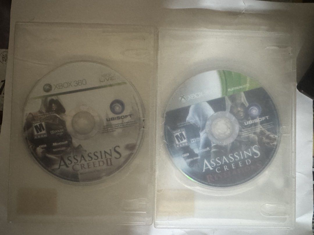 Xbox 360 and Xbox One Games (Category: Xbox) located in Manila. Submitted by _deanpacificador (Listing ID 1465500841, Image 2). Description: - Platform: Xbox 360 & Xbox One 1,500 for xbox 360 games(choose any 2 xbox 360 game) 1,500 for shadow of mordor (xbox one game) - Included Games: Injustice Gods Among Us, Mass Effect 3, Assassin's Creed II, Assassin's Creed Revelations, Middle-earth Shadow of Mordor GOTY Edition - Condition: Discs,original a