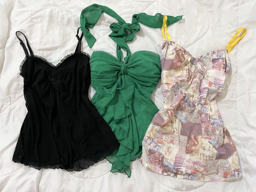 Y2K FAIRY WHIMSY SALE BUNDLE - 25 PCS (Category: Others Tops) located in Naga. Submitted by itsrhoda (Listing ID 1465416544, Image 2). Description: 𝐘𝟐𝐊 𝐅𝐚𝐢𝐫𝐲 𝐖𝐡𝐢𝐦𝐬𝐲 𝐒𝐚𝐥𝐞 𝐁𝐮𝐧𝐝𝐥𝐞 🌸🍃 25 pcs of tops, skirts, dresses, etc. —MINE: ₱1,298 READ! ✨ Kindly send a message with your NAME, ADDRESS, and CONTACT NUMBER after claiming. ✨ Every item is washed. ✨ Manage your expectations, as these are preloved! Expect minimal flaws. View 