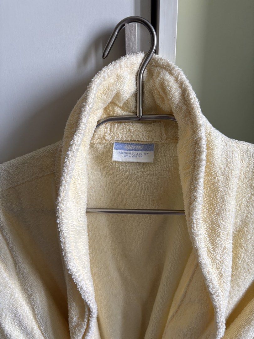 Yellow Bathrob (Category: Undergarments & Loungewear) located in Quezon City. Submitted by saveproject (Listing ID 1465388049, Image 3). Description: bathrobe with a shawl collar, pocket and belt. Rarely used..