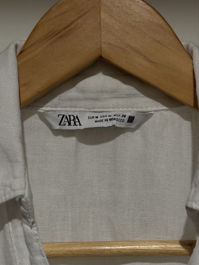 ZARA Cropped Linen Shirt (Category: Blouses) located in Makati City. Submitted by zclutters (Listing ID 1465530642, Image 3). Description: .