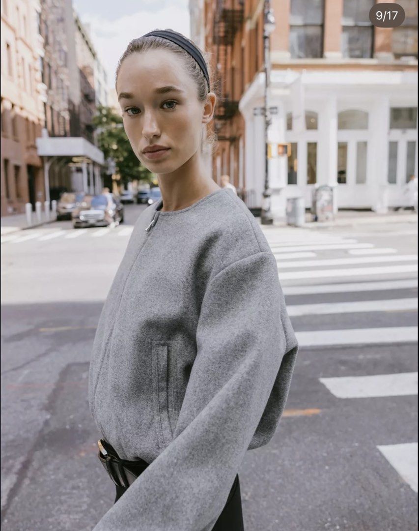 Zara Soft Bomber Jacket in Grey (or Anthracite Grey) (Category: Coats, Jackets and Outerwear) located in Manila. Submitted by rikascloset1220 (Listing ID 1465519531, Image 3). Description: BNWT! Still in store for 2995!.