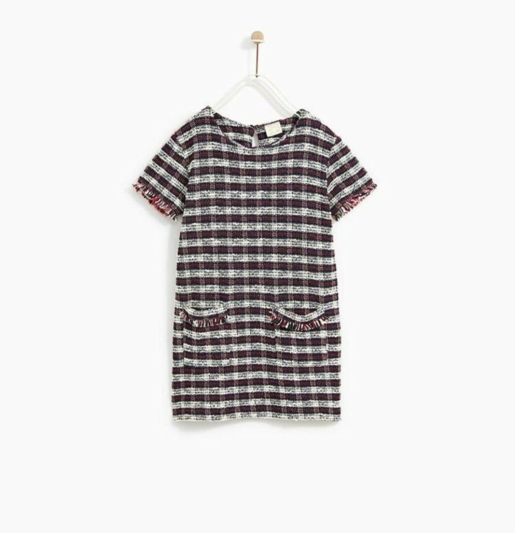Zara tweed dress (Category: Babies & Kids Fashion) located in Las Pinas. Submitted by assortedkidzstuffs (Listing ID 1465385201, Image 3). Description: pls read selling low.. 2k+++++ bnew nito. authentic..bought at Zara Greece ⭐11/12y (fits teens also to xs mom ) high quality. so classy and comfy perfect this coming holiday season🎄.