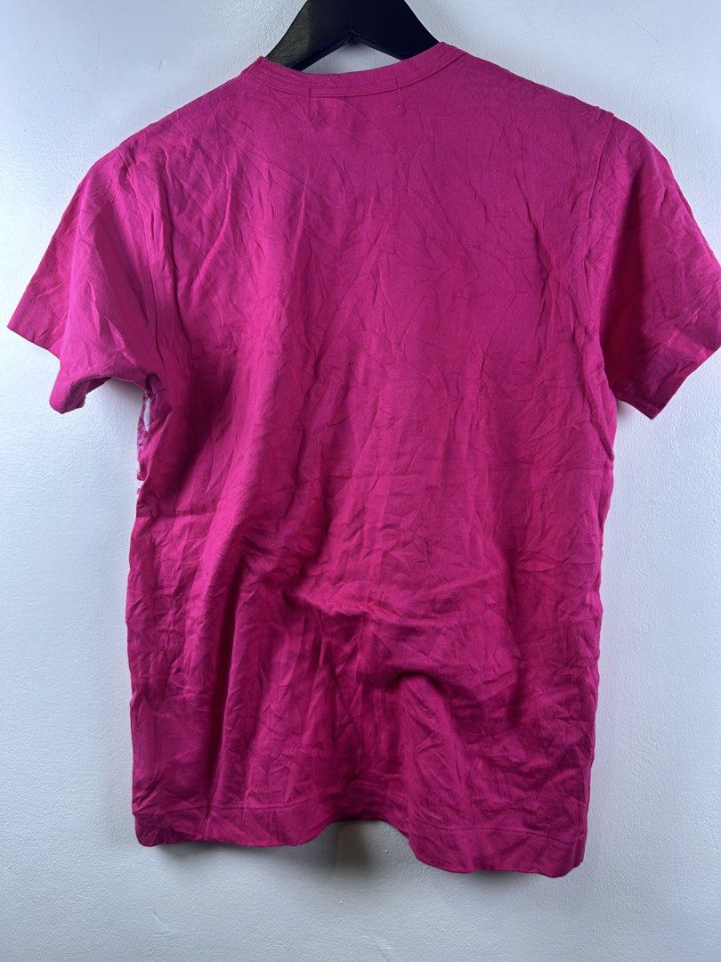10 Corso Como Comme des Garcons Pink Number Graphic Tee (Category: Shirts) located in Manila. Submitted by declutterpromax (Listing ID 1469214617, Image 2). Description: - Brand: 10 Corso Como x Comme des Garcons - Color: Pink with white graphic print - Size: Small (Measures approx. 18" chest, 24" length) - Material: 100% cotton, Made in Japan - Details: Model code SB-T907, AD2008 release - Care: Hand wash only.