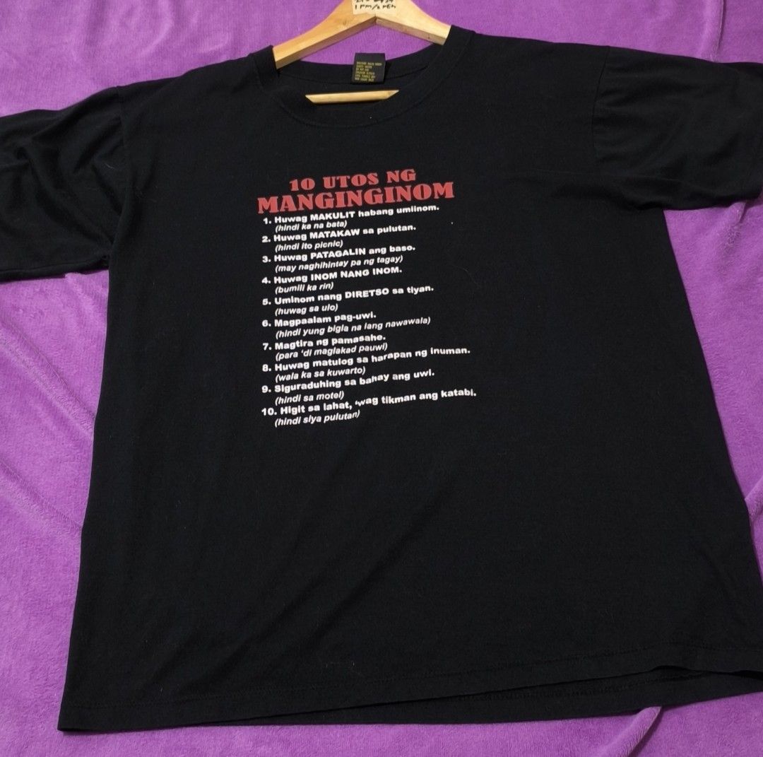 10 UTOS NG MANGINGINOM (Category: Tshirts & Polo Shirts ) located in Dumaguete. Submitted by nostaldripph (Listing ID 1469163252, Image 1). Description: CLOTHESLINE TAG 21*27.