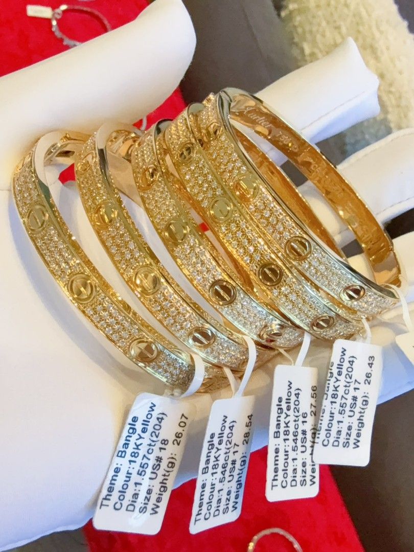 18k crtr full pave diamond love bangle hk setting (Category: Bracelets) located in Manila. Submitted by luxesparks (Listing ID 1469207333, Image 2). Description: .