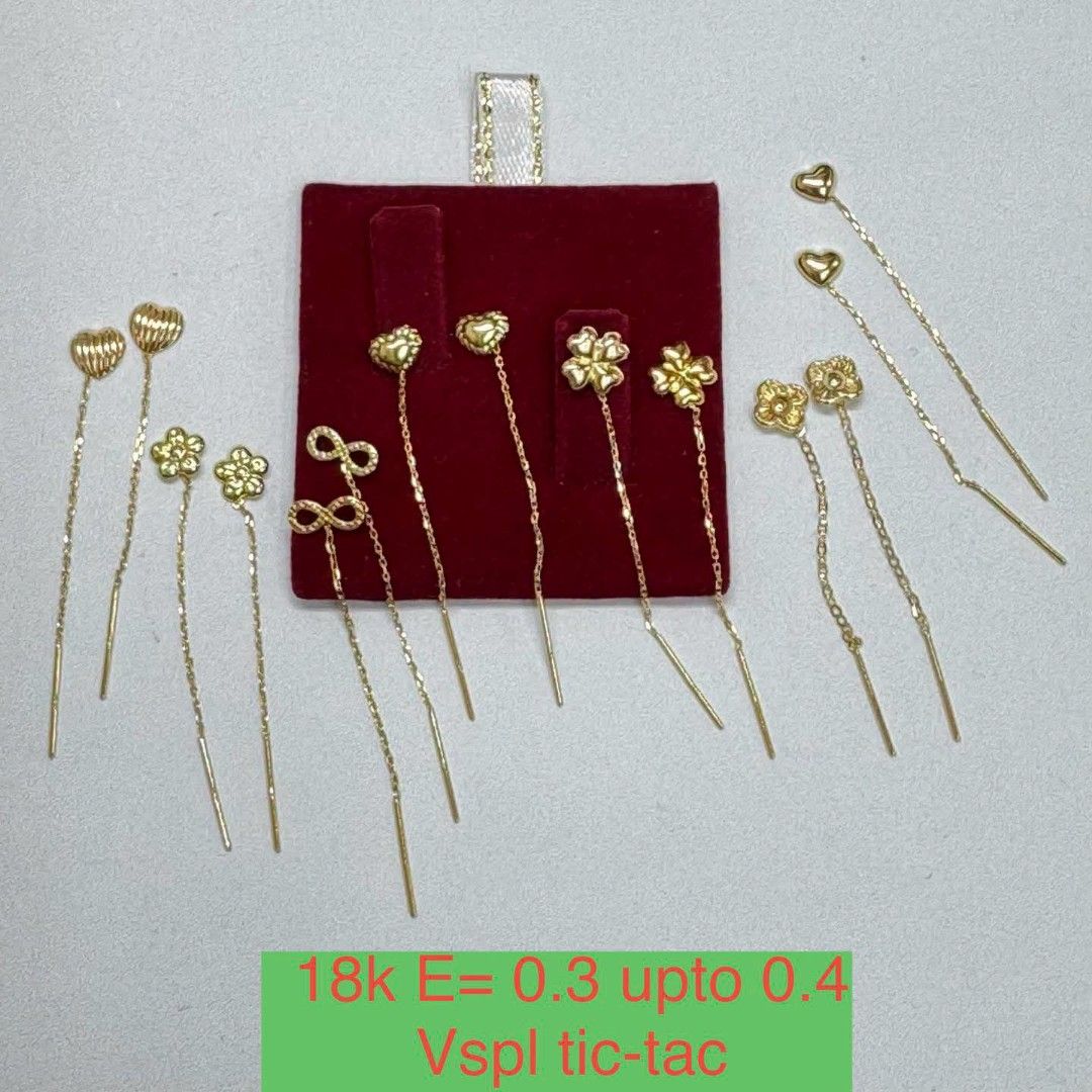 18k Saudi gold tictac earrings (Category: Earrings) located in Manila. Submitted by bhelgoldseller2ndaccount (Listing ID 1469175848, Image 2). Description: New!!✨New!!✨New!! Authentic 18k Saudi Golds 💯pawnable/naisasanla 💯with high appraisal rate 💯good investment 💯Direct supplier price 👉OPEN for resellers 🌺please take time to evaluate their actual sizes and grams 👉Best panggift for all occasions ✅ Sold per grams not per piece Kya lowest pr
