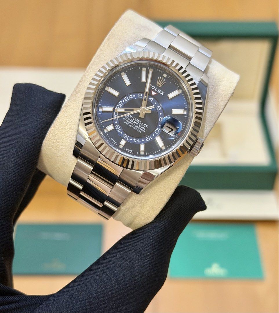 2018 Rolex Skydweller Blue (Category: Luxury Watches) located in Makati City. Submitted by timefocusph (Listing ID 1469296497, Image 1). Description: For sale: 2018 Rolex Skydweller Blue • Ref. 326934 • 42mm case size • Box, card, booklet • 9.5/10 condition ₱1,195,000.00.