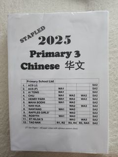 End year Exam Papers SA2 chinese, Hobbies & Lifestyle, Books ...