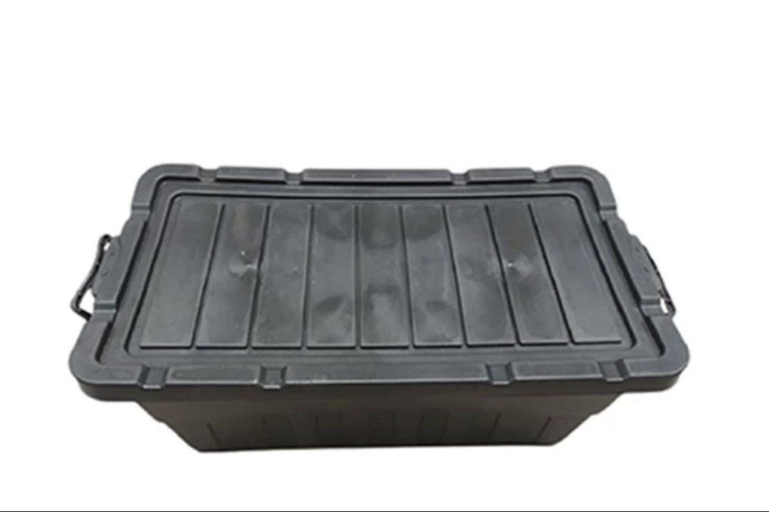 2 pcs Large Black Mega Box (Category: Storage Boxes & Baskets) located in Cagayan de Oro. Submitted by forevercurious (Listing ID 1469371888, Image 3). Description: - 2 mega boxes for 1k. - Used to store clothes for 6 months. Lady owned. - RFS already have a big closet. Need to dispose to make more space. - 33 Liters or more. - As good as new. 📍 Makati City - Durable black heavy-duty plastic construction - Secure latching side handles for safe t