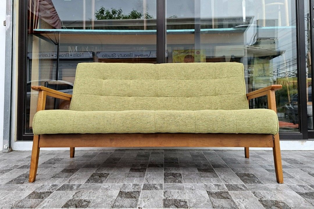 2-Seater Mcm Scandinavian Style Fabric Sofa (Category: Sofas) located in Mabalacat. Submitted by thenewcraf32843 (Listing ID 1469171340, Image 1). Description: 2-Seater Mcm Scandinavian Style Fabric Sofa In great condition. Made in Japan. Dimensions: L52.5 x W26 x Sh15 x H27 inches Price: 10k only We do shipping via lalamove / victory liner drop & go. Dm to inquire.