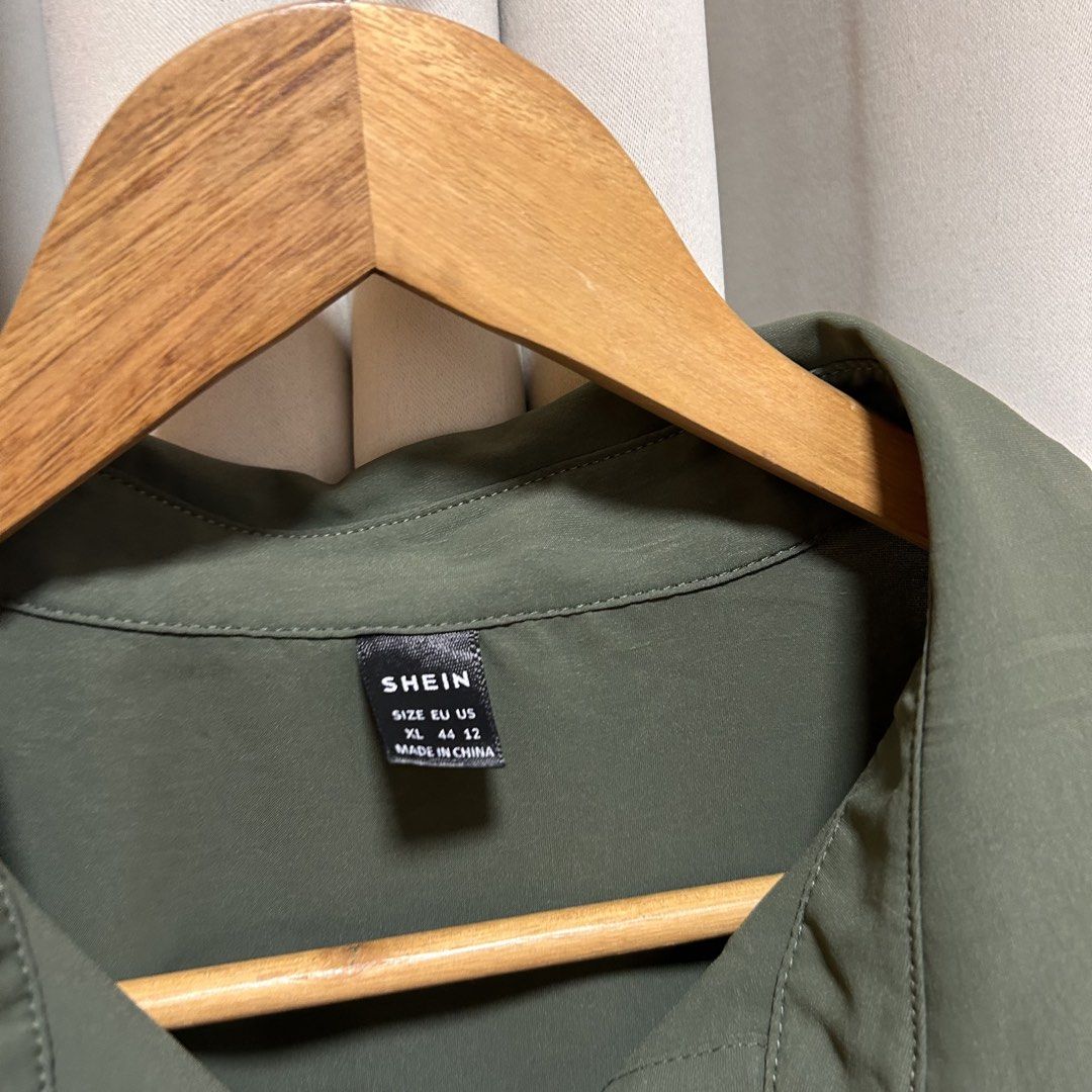 2XL Shein Green Sleeveless Drawstring Top (Category: Sleeveless) located in Rizal. Submitted by from99abovecloset (Listing ID 1469162402, Image 2). Description: CODE:190 Size: 2XL Armhole (laid flat):10” Bust (around): 52” Length (laid flat): 29” Soft poly | loose | like new.