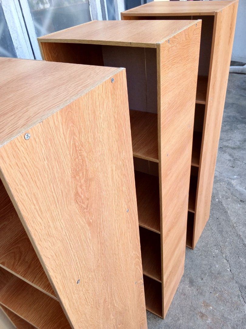 4 Layer Book Shelves | Storage Accessories (Category: Shelves, Cabinets & Racks) located in Manila. Submitted by clerc25 (Listing ID 1469202458, Image 3). Description: 4 Layers Wood Shelves ❗SECOND HAND ❗ Storage Accessories| Book Shelves (Mainly used for Books) Size: 30*24*104 (Using Medida) Condition: Good as new (SECOND HAND) Asking: 3k + Shipping fee (Negotiable pa! 😁) 📍 Location: Plaridel, Bulacan 📌 NO CRITICAL ISSUES , JUST MINIMAL DENTS