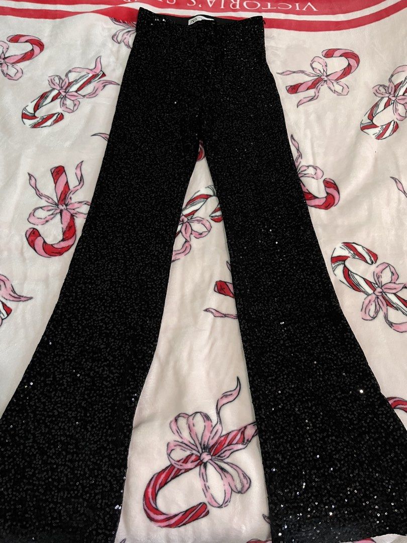 ⋆. 𐙚 ˚ zara flare sequinned pants (Category: Other Bottoms) located in Makati City. Submitted by thezarachives (Listing ID 1469316137, Image 1). Description: ⋆. 𐙚 ˚ used once.