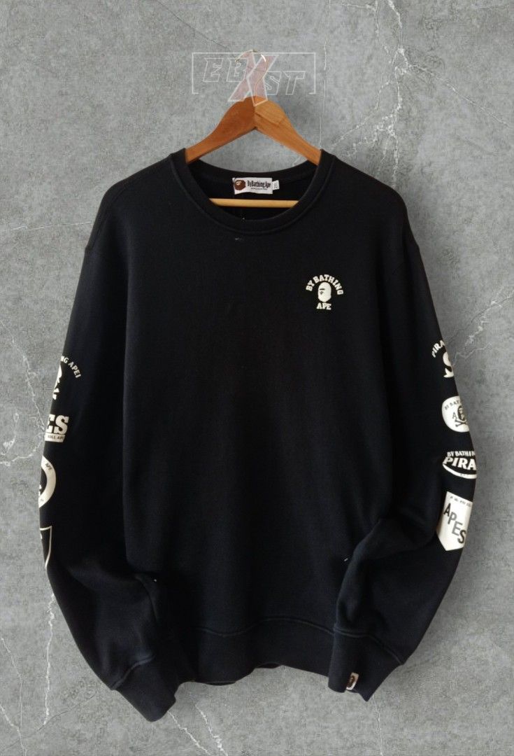 A BATHING APE PIRATE "BAPE" CREWNECK JACKET (Category: Coats, Jackets and Outerwear) located in Baguio. Submitted by ebxst.thrift (Listing ID 1469309643, Image 2). Description: A BATHING APE PIRATE "BAPE" CREWNECK JACKET •Authentic •Size: M-SEMI XL •Brand: BAPE •Color: Black •UNISEX •Excellent Condition Please manage your expectations: All items are thrifted/preloved. Minor signs of previous use may be present, however these do not affect wearabi
