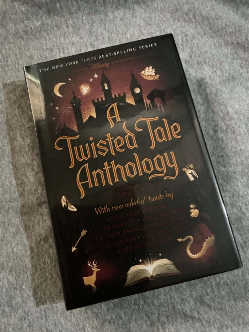 A Twisted Tale Anthology edited by Elizabeth Lim (Category: Storybooks) located in Manila. Submitted by kozlou (Listing ID 1469208139, Image 1). Description: - Title: A Twisted Tale Anthology (Edited by Elizabeth Lim) - Format: Hardcover, brand new and still sealed in plastic - Content: 16 unique Disney what-if stories - ₱900.