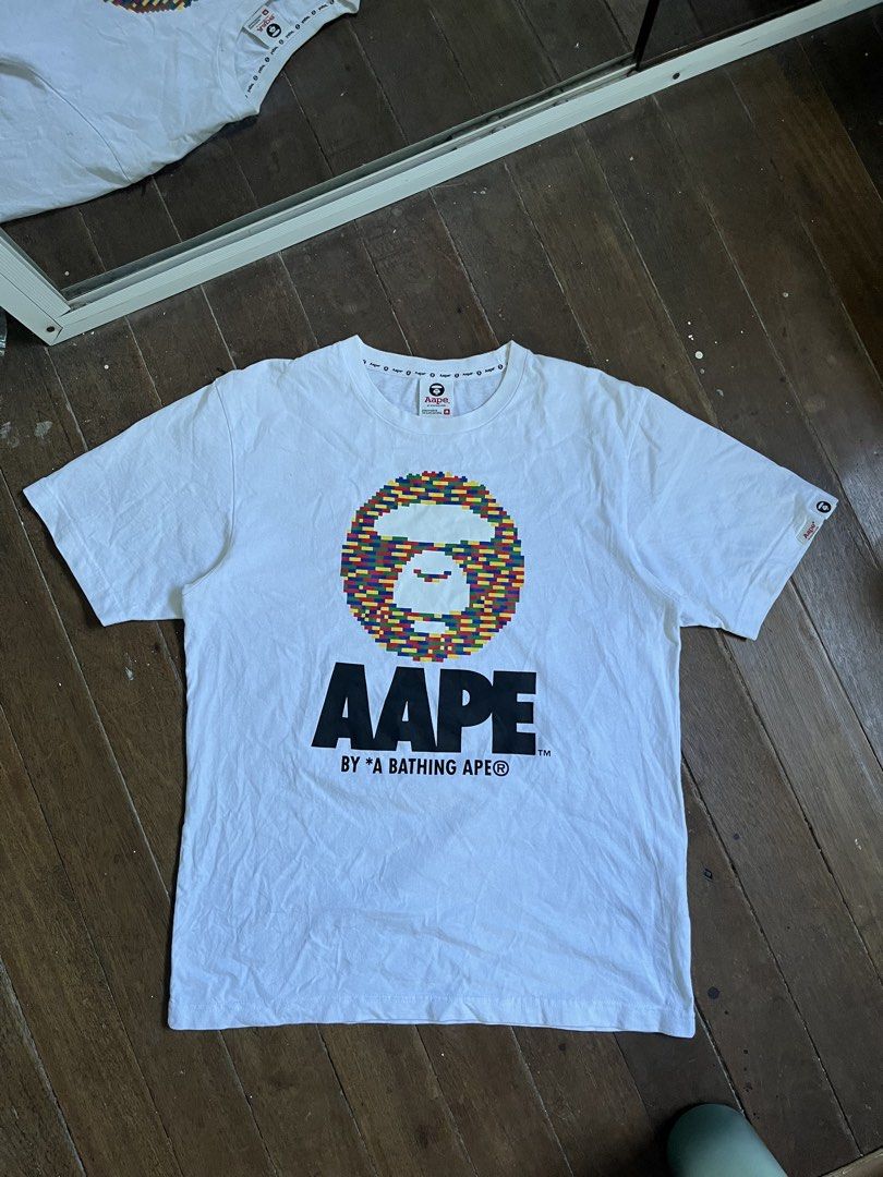 Aape By A Bathing Ape Bricks Tee (Category: Tshirts & Polo Shirts ) located in Bugallon. Submitted by thriftteas.00 (Listing ID 1469248721, Image 1). Description: Aape By A Bathing Ape Bricks Tee Size Medium Large Fits No issue Complete tags Needwash Excellent Condition Claim 2500.