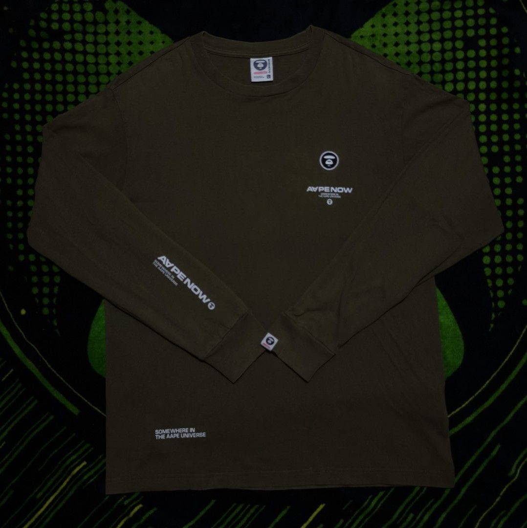 Aape LongSleeve (Category: Tshirts & Polo Shirts ) located in Camalig. Submitted by kim_finds (Listing ID 1469309333, Image 1). Description: 21x27 L 9.5/10 color rate issue none.