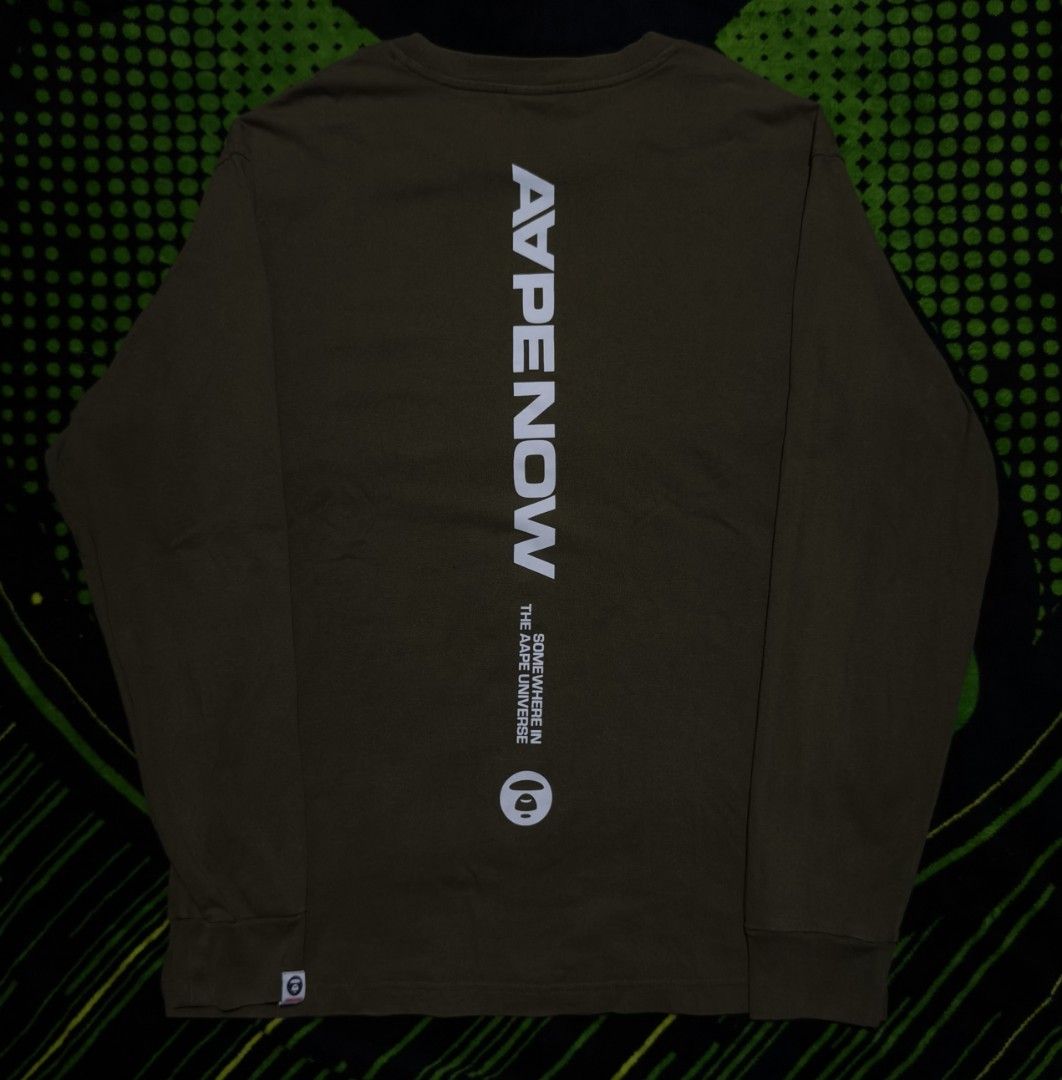 Aape LongSleeve (Category: Tshirts & Polo Shirts ) located in Camalig. Submitted by kim_finds (Listing ID 1469309333, Image 2). Description: 21x27 L 9.5/10 color rate issue none.