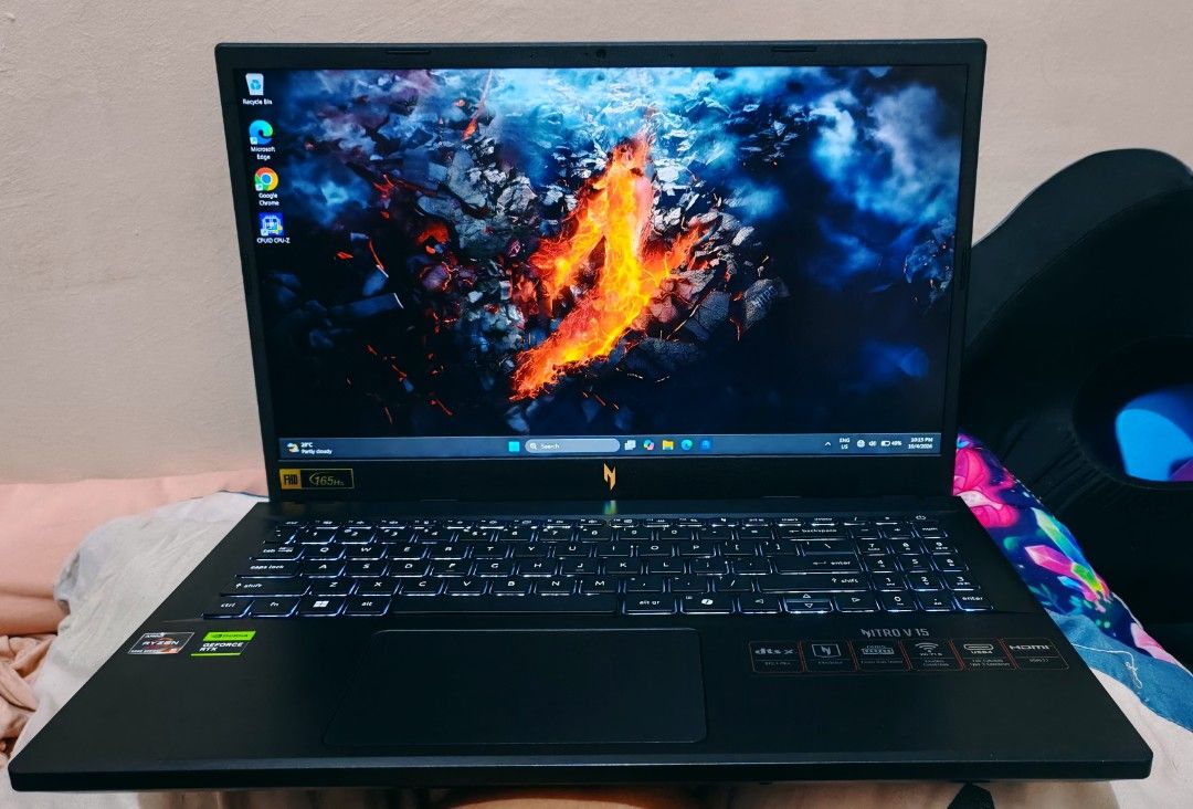 Acer Nitro V 15 Laptop (Category: Laptops & Notebooks) located in Taguig. Submitted by gclutter22 (Listing ID 1469287864, Image 3). Description: Acer Nitro V 15 (ANV15-41) Gaming Laptop 💰 Price: ₱38,000 (Negotiable) Mfg Date: 03/2025 PERSONAL DEVICE. NOT BUY N SELL Quick Specs & Highlights: Processor: AMD Ryzen 5 6600H (6 Cores /12 Threads) - Fast & efficient Graphics: NVIDIA GeForce RTX 2050 (4GB VRAM) iGPU Memory: 16GB DDR5 RAM (High-speed nex