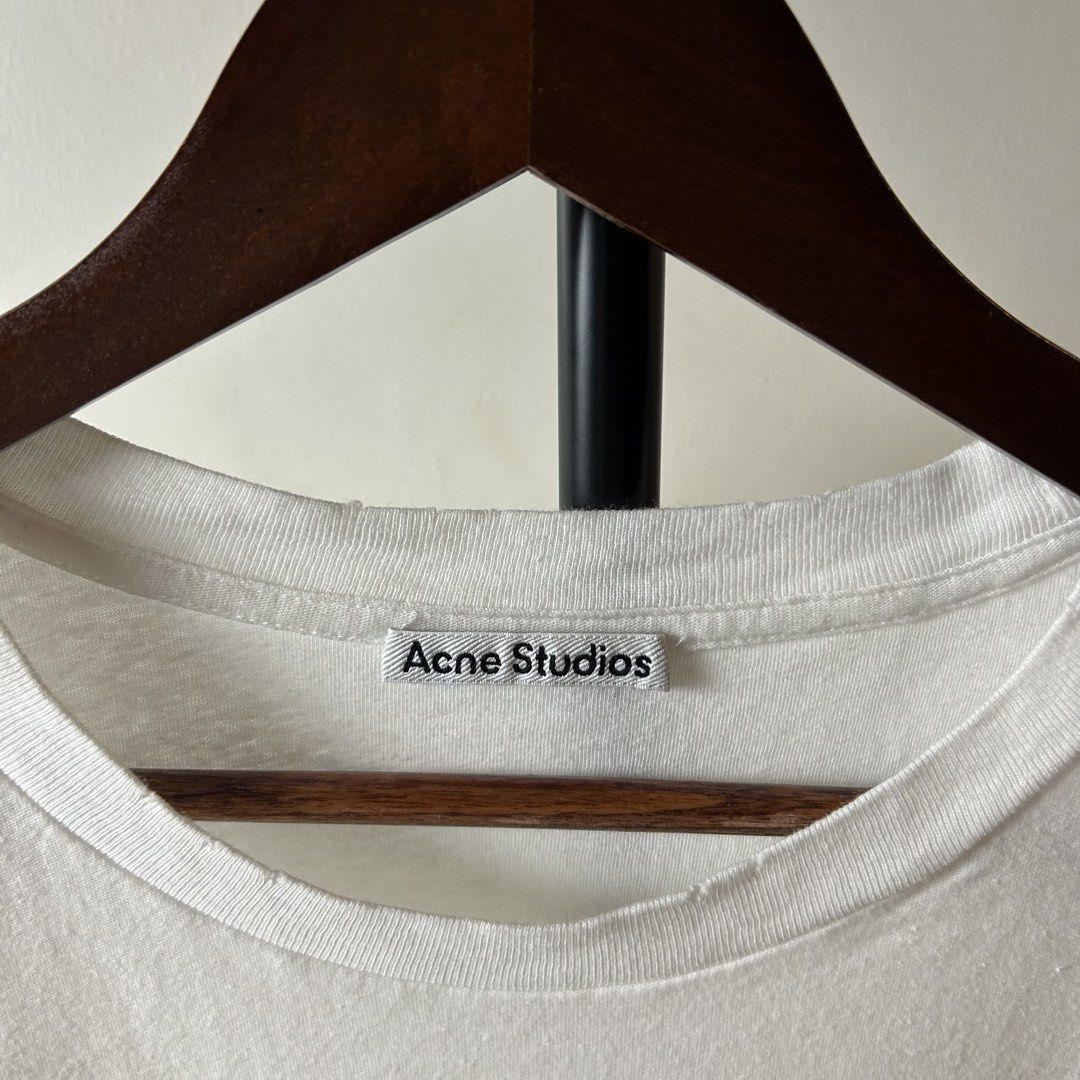 Acne Studios Stockholm (Category: Shirts) located in Bacolod City. Submitted by dashloots (Listing ID 1469170048, Image 3). Description: Acne Studios Stockholm White colorway Medium on tag W-17.5’ , L-22.5’ Flaws: none Mode of delivery: (J&T) 📦 Price: 850 Negotiable for sure buyers! Location: Bacolod City, Negros Occ.📍.