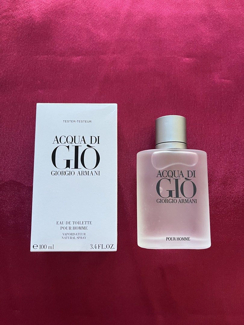 ACQUA DI GIÒ GIORGIO ARMANI (Category: Fragrance & Deodorants) located in Cavite. Submitted by crazzyy_j (Listing ID 1469309105, Image 1). Description: ACQUA DI GIÒ GIORGIO ARMANI Tester perfume Brought from dubai Negotiable Pm lang for more details.