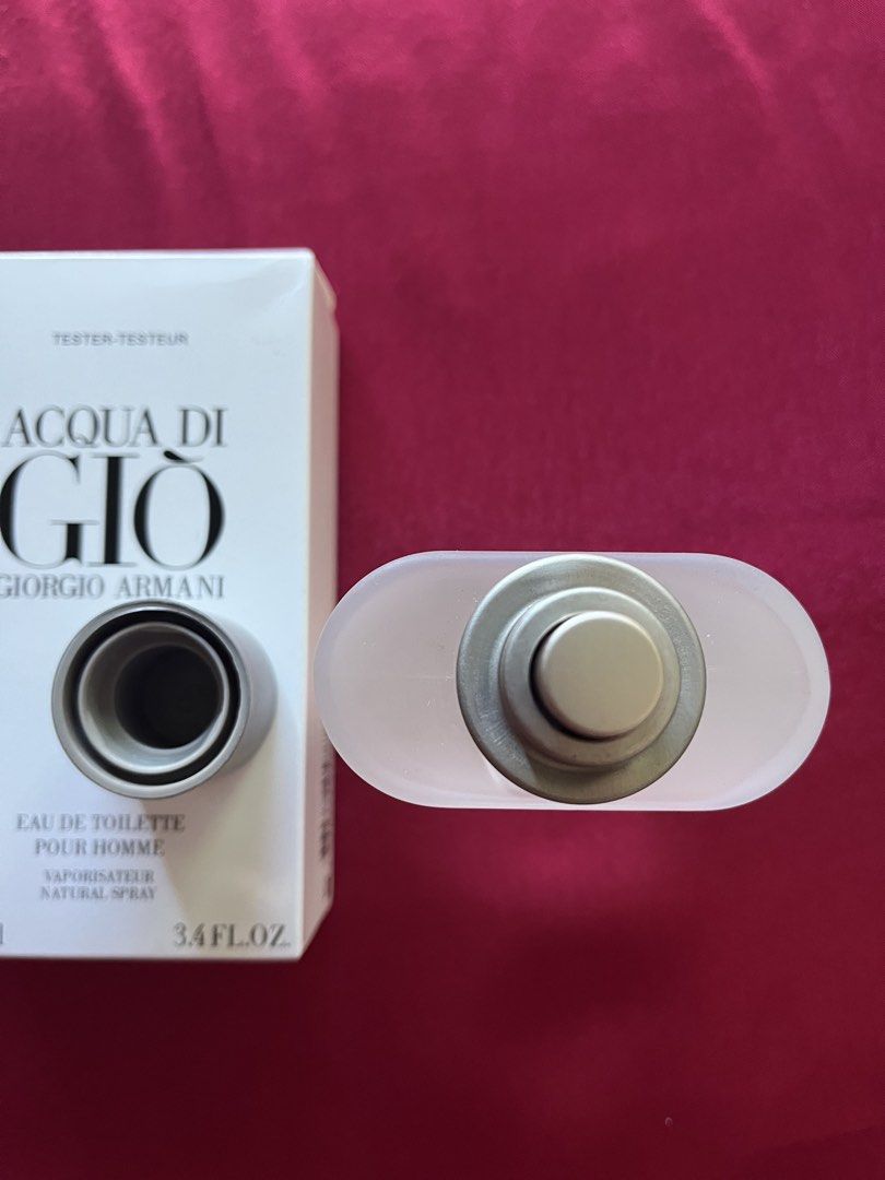 ACQUA DI GIÒ GIORGIO ARMANI (Category: Fragrance & Deodorants) located in Cavite. Submitted by crazzyy_j (Listing ID 1469309105, Image 3). Description: ACQUA DI GIÒ GIORGIO ARMANI Tester perfume Brought from dubai Negotiable Pm lang for more details.