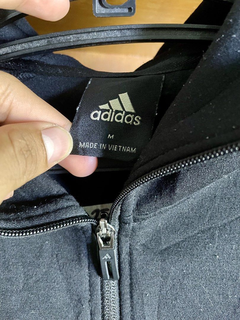 ADIDAS (Category: Coats, Jackets and Outerwear) located in Davao. Submitted by the_rare_hustla (Listing ID 1469310699, Image 3). Description: ADIDAS Issue Minimal Lints Need Wash Only Color rate 10/10 Width - 19 Length - 25 Size M on tag Fit to Med-Large Dm If Interested!.