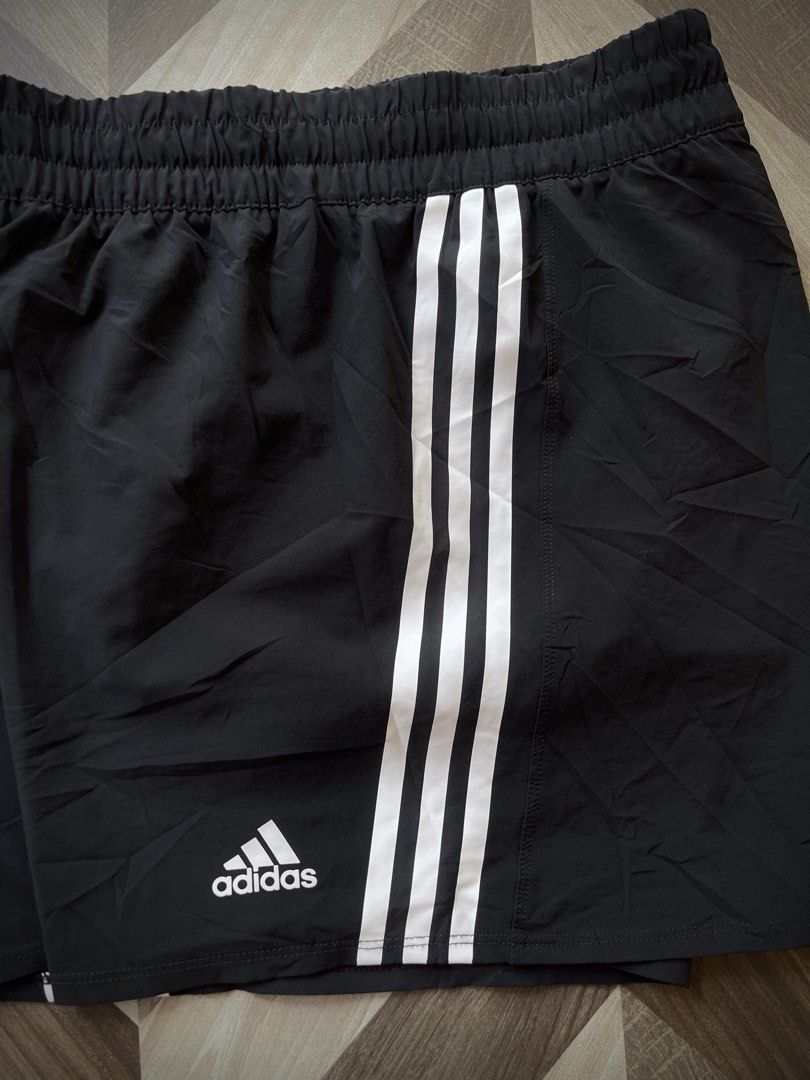 Adidas 3-Stripes Woven Shorts (Category: Activewear) located in Pagadian. Submitted by thrift.wrld (Listing ID 1469260899, Image 3). Description: Adidas 3-Stripes Woven Shorts Dimensions: • Waist: 29 - 32 • Length: 15.5 Drop Prices: • Mine: 500 + ₱9O shipping fee (sf) Details: • 1O/1O Color rate • Flawless, As new condition with zero flaws • Need wash.